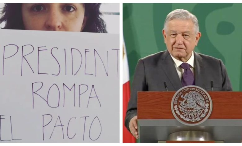 Foto: Cortesía AMLO ignora campaña de mujeres “Rompa el pacto” y pone en duda denuncias contra Salgado Macedonio
