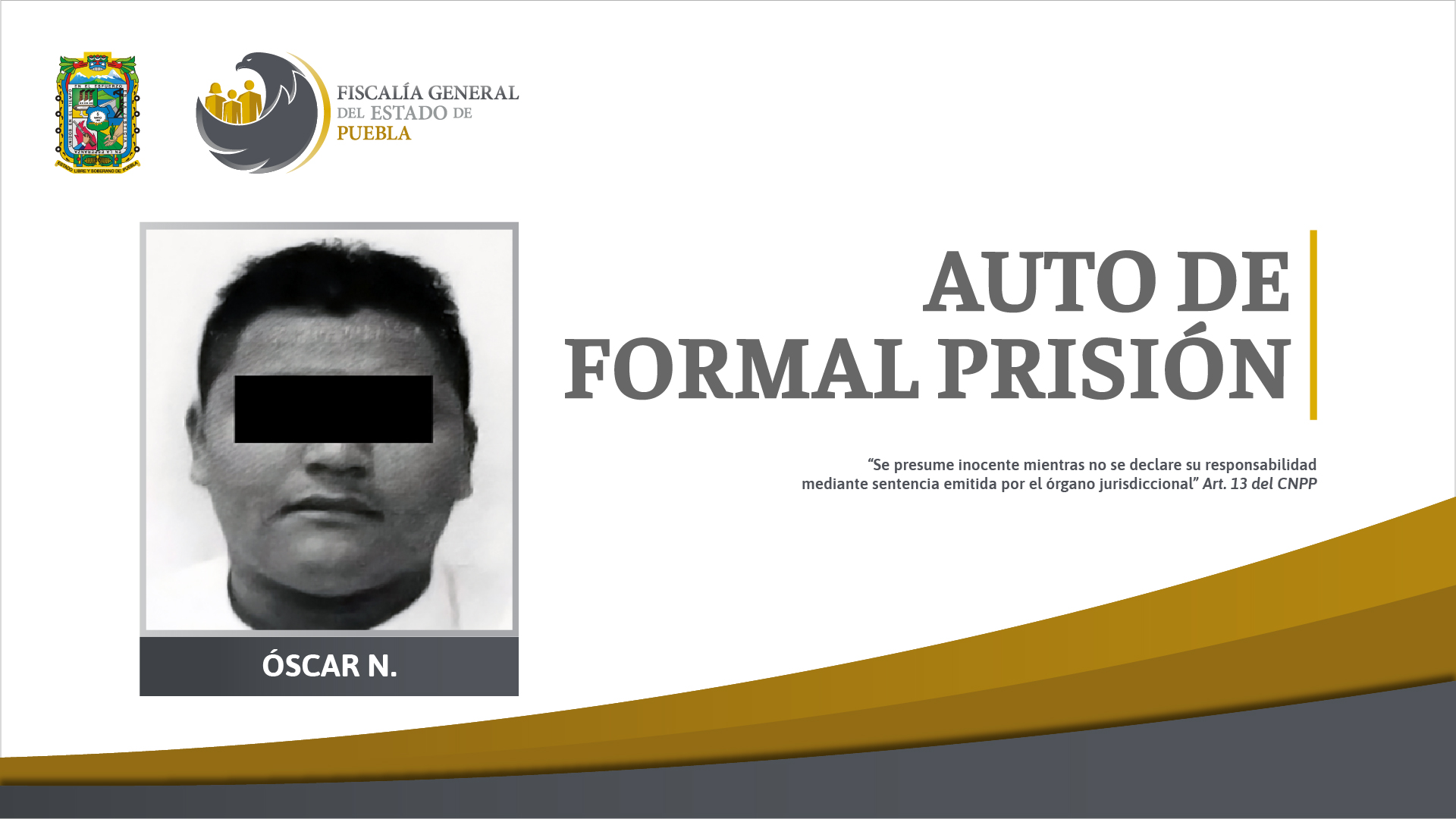 Foto: Cortesía Auto de formal prisión contra Óscar N. “El Jabalí” por secuestro agravado
