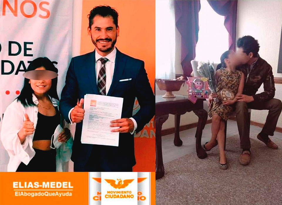 Foto: Cortesía FGE resguarda a hija de Elías Medel tras acusaciones de pedofilia; él la exhibia como su novia