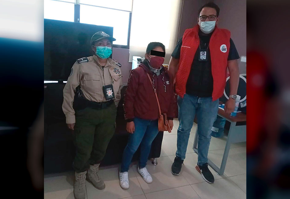 Foto: Cortesía La policía de montaña localiza a una menor de edad reportada como extraviada