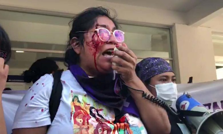 Foto: Cortesía Simpatizantes de Félix Salgado golpean a feministas en Iguala, Guerrero (Video)