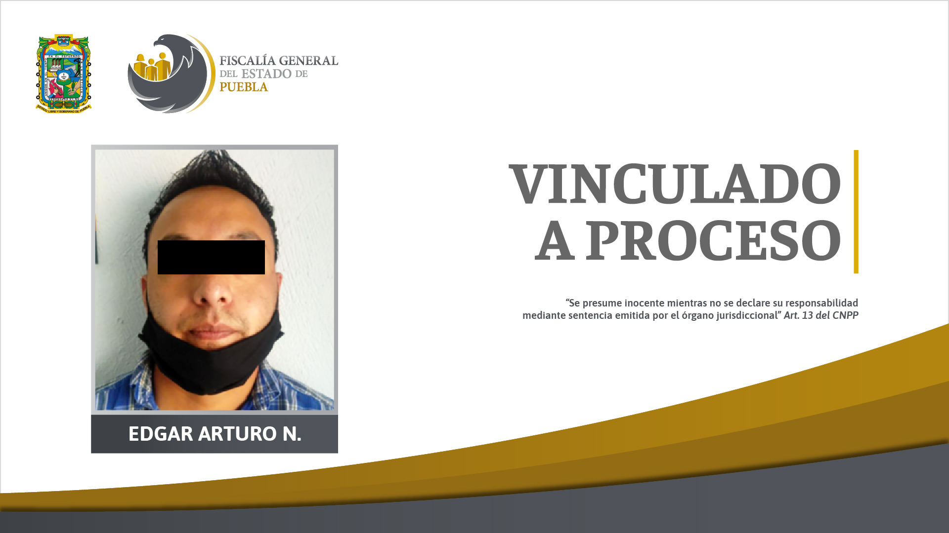 Foto: Cortesía En prisión preventiva Edgar Arturo N. por ocasionar la muerte de su amigo