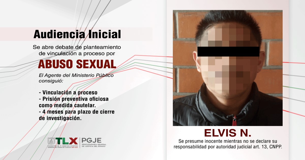 Foto: Cortesía Obtiene PGJE vinculación a proceso contra imputado por abuso sexual