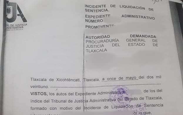 Por: Cortesía En Tlaxcala, PGJE corre riesgo de embargo
