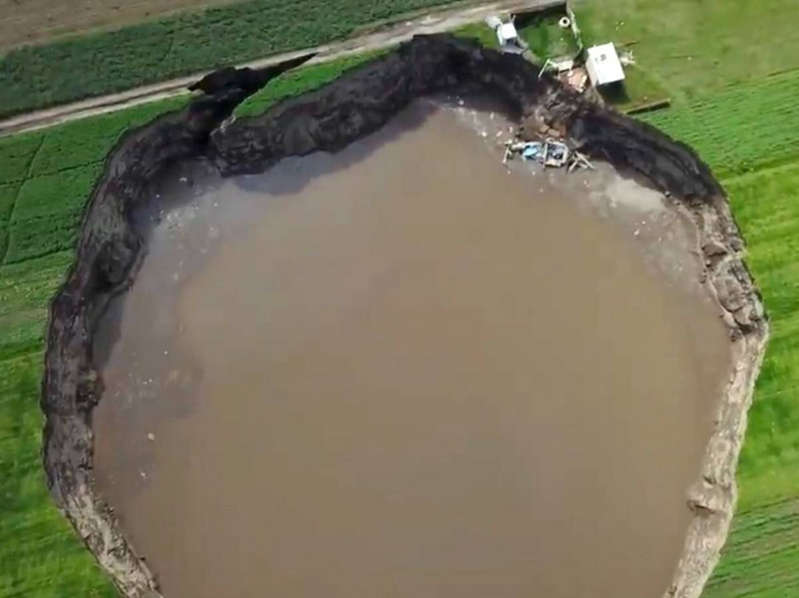 Por: Cortesía Socavón en Puebla se formó por causas naturales: Conagua