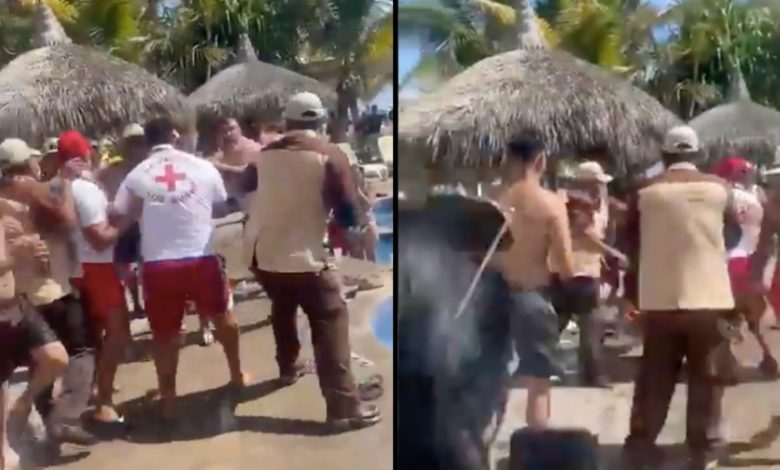 Por: Cortesía "Pelea campal": Riña en la alberca de un hotel en Mazatlán se hace viral (Video)