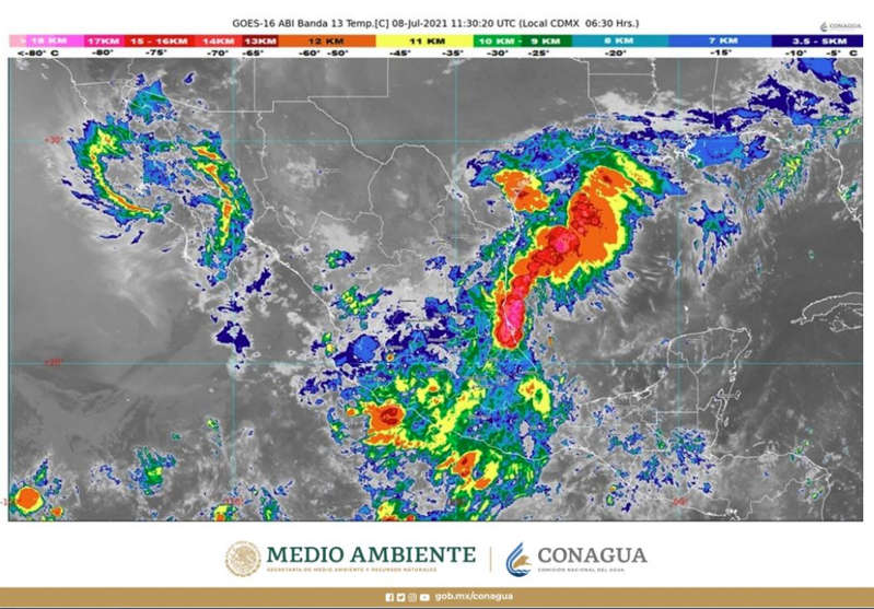 Por: Cortesía Prevén lluvias, vientos y posibles granizadas en varias zonas del país