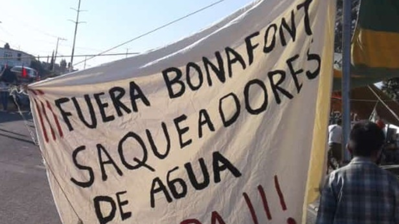 Por: Cortesía Cumple 110 días el Plantón de la Planta Embotelladora de Bonafont en Juan C Bonilla