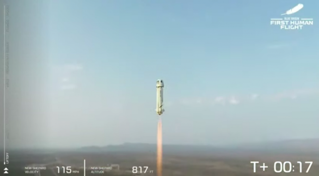 Por: Cortesía Jeff Bezos lo logró: Blue Origin alcanza el espacio en un viaje exitoso en 11 minutos