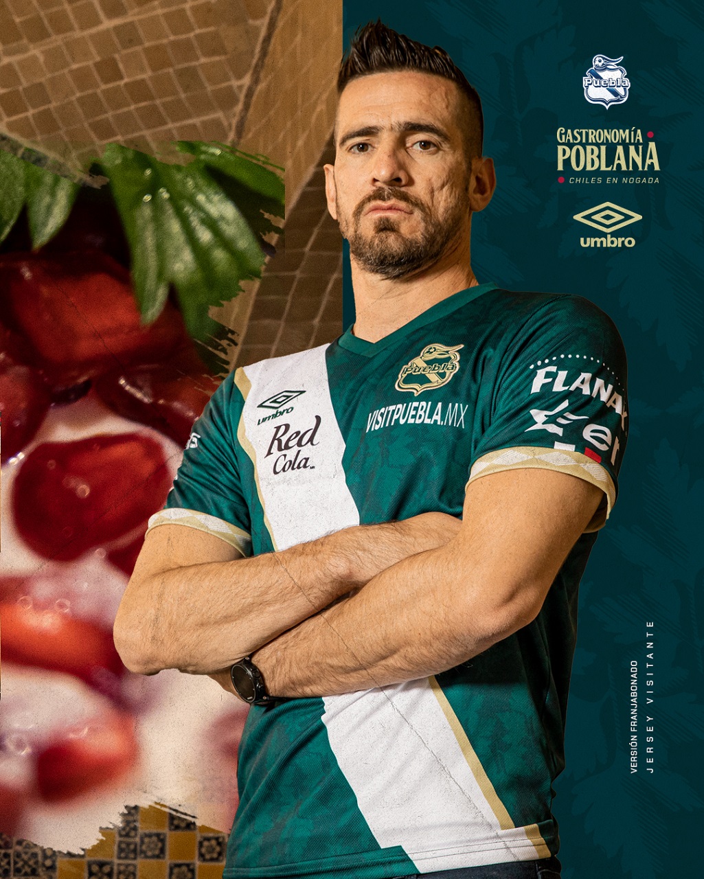 Por: Cortesía Puebla presentó su uniforme en honor al Chile en Nogada