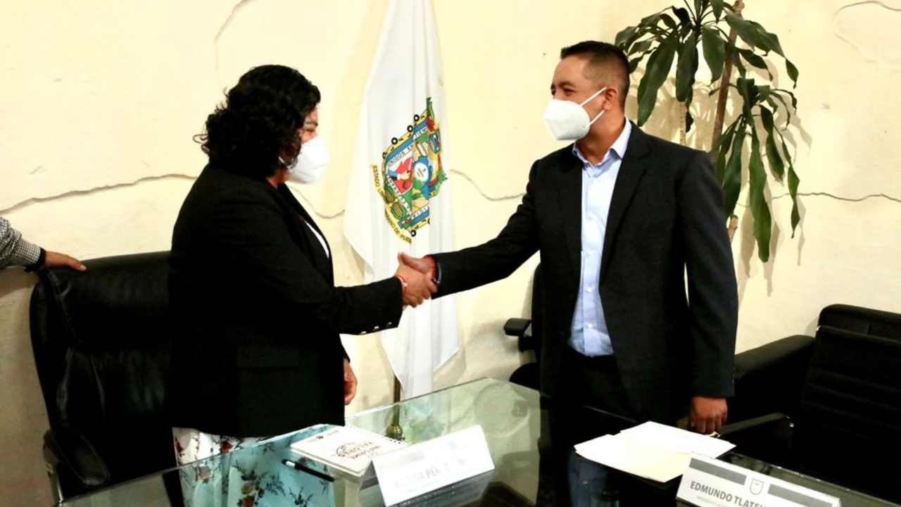 Por: Cortesía Karina Pérez Popoca y Edmundo Tlatehui llevaron a cabo su segunda Reunión de Trabajo