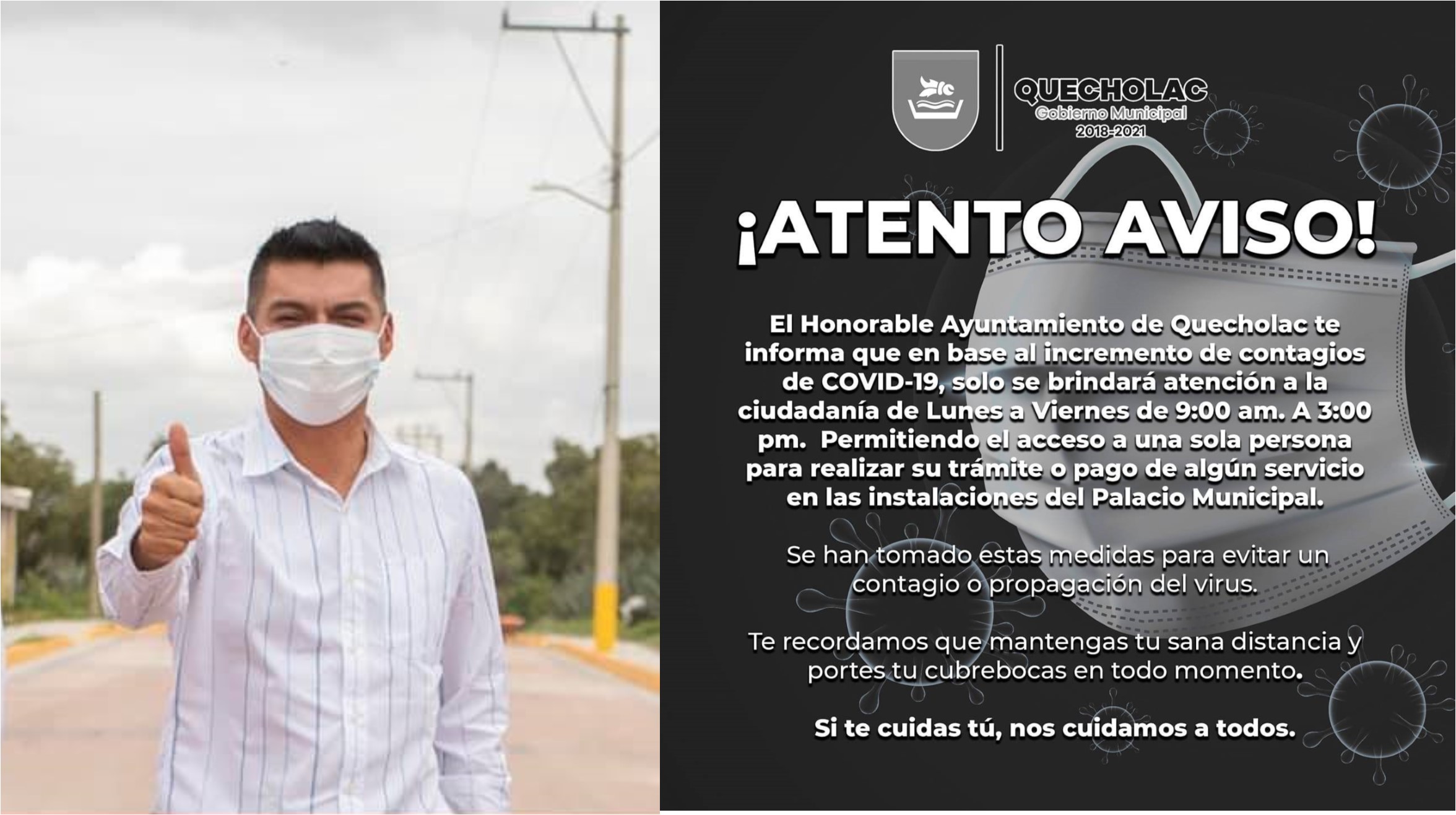 Por: Cortesía Edil de Quecholac da positivo a Covid-19; redoblan medidas tras incremento de contagios