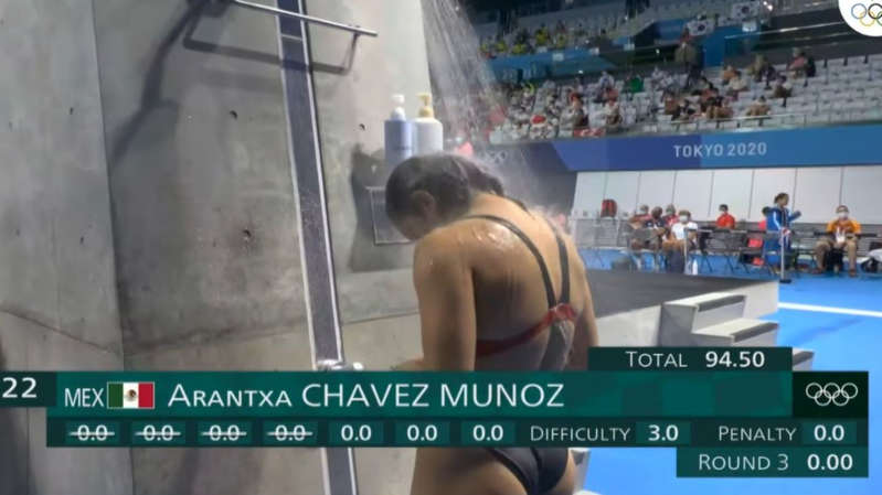 Por: Cortesía Arantxa Chávez queda fuera de Tokio 2020 tras fallido clavado