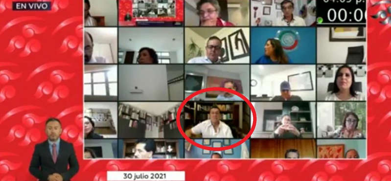 Por: Cortesía Reaparece Félix Salgado en sesión virtual del Senado