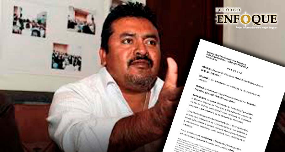 Por: Cortesía En Atlixco Eleazar Pérez y compañía pierden, TEPJF por unanimidad resuelve infundadas impugnaciones y deja candidatura registrada.