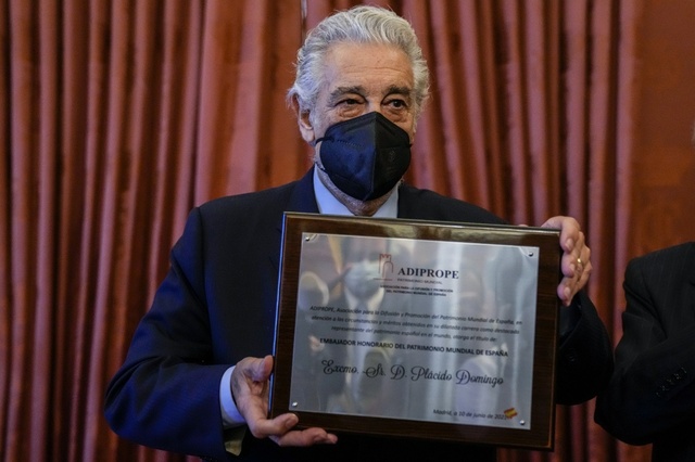 Por: Cortesía Plácido Domingo recibe premio en España tras las acusaciones de acoso