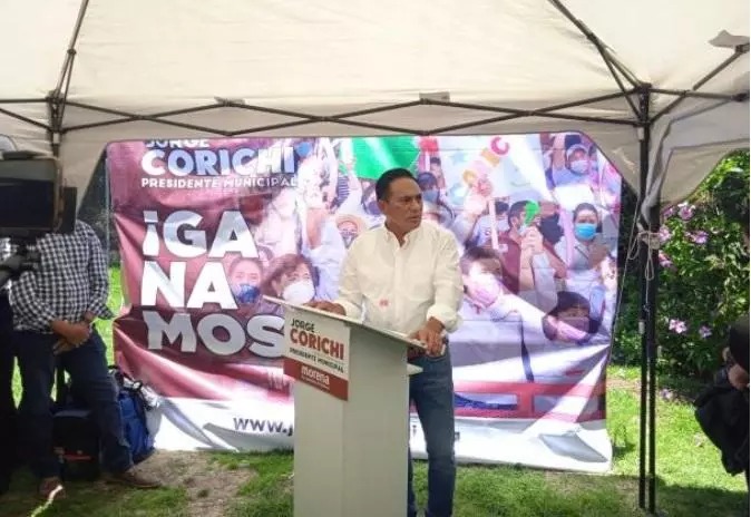 Por: Cortesía Corichi se declara virtual ganador de la contienda electoral por la capital de Tlaxcala