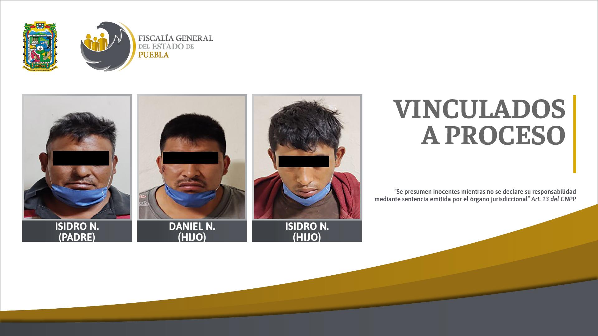 Padre e hijos en prisión por homicidio calificado