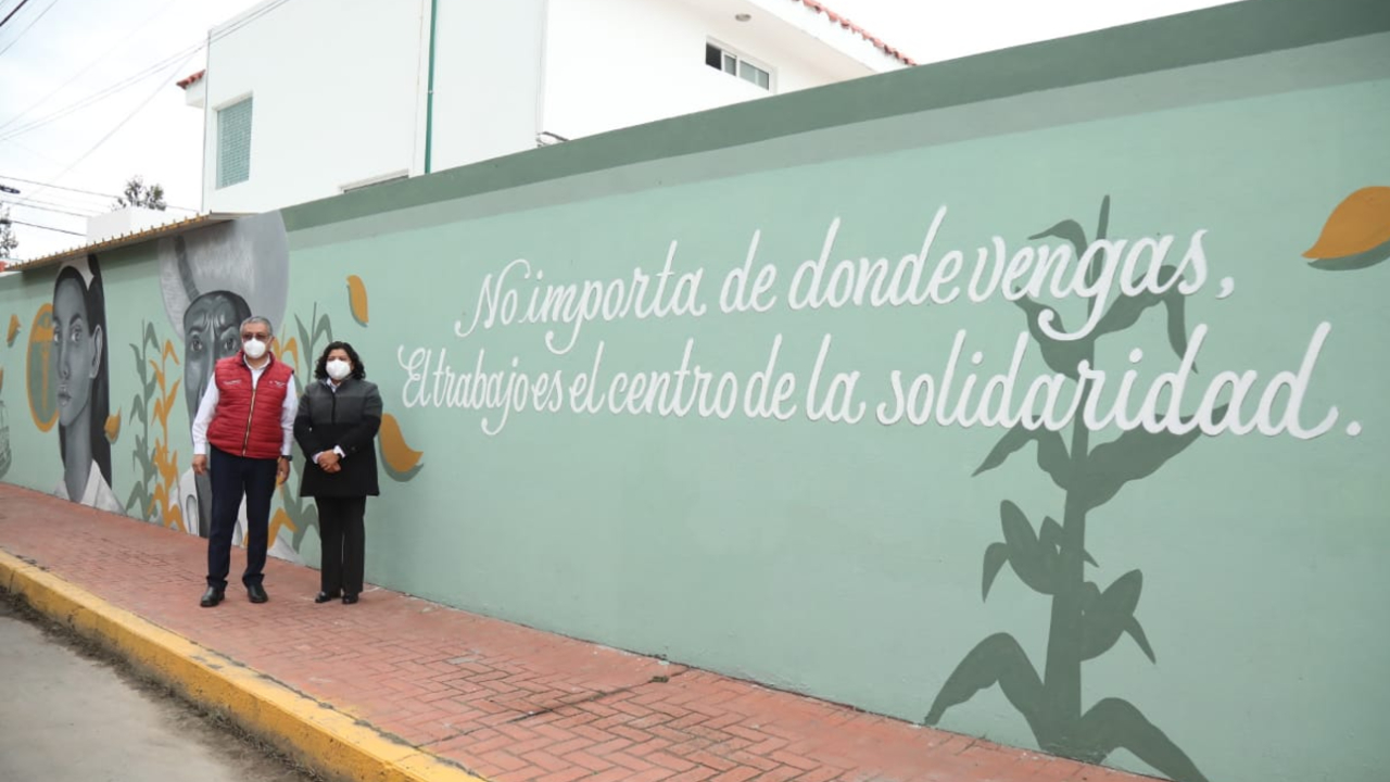 Por: Cortesía Ayuntamiento de San Andrés Cholula presenta Mural Conmemorativo del Día del Refugiado
