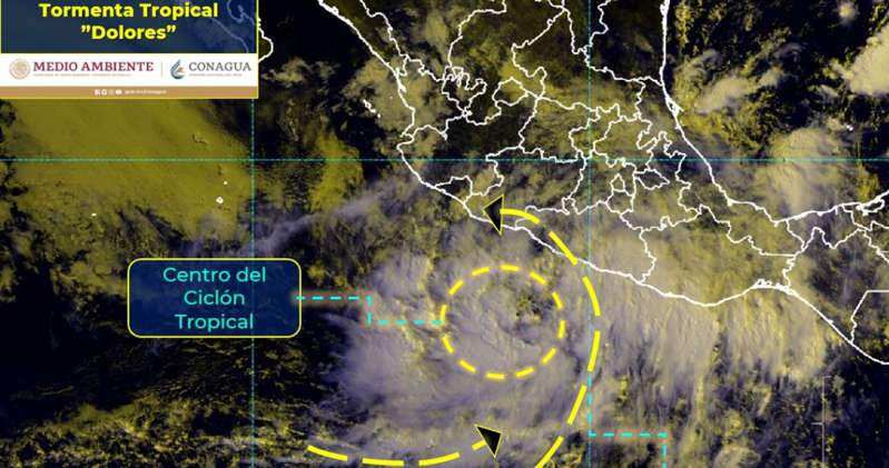 Por: Cortesía La tormenta tropical “Dolores” se forma en el Pacífico mexicano