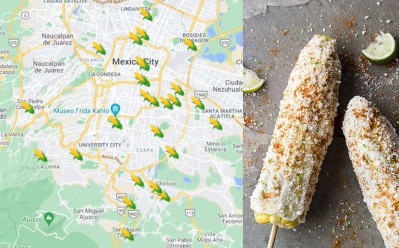 Por: Cortesía Crean mapa para que ubiques tu puesto de elotes más cercano