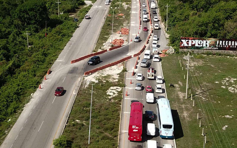 Por: Cortesía Por dos socavones, Fonatur desviará provisionalmente carretera donde pasará el Tren Maya