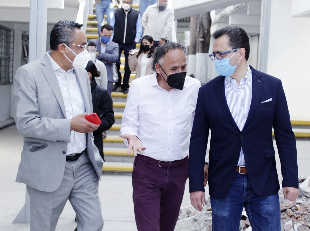 Foto: Cortesía Supervisan funcionarios avances de escuela de talentos en Tlaxcala