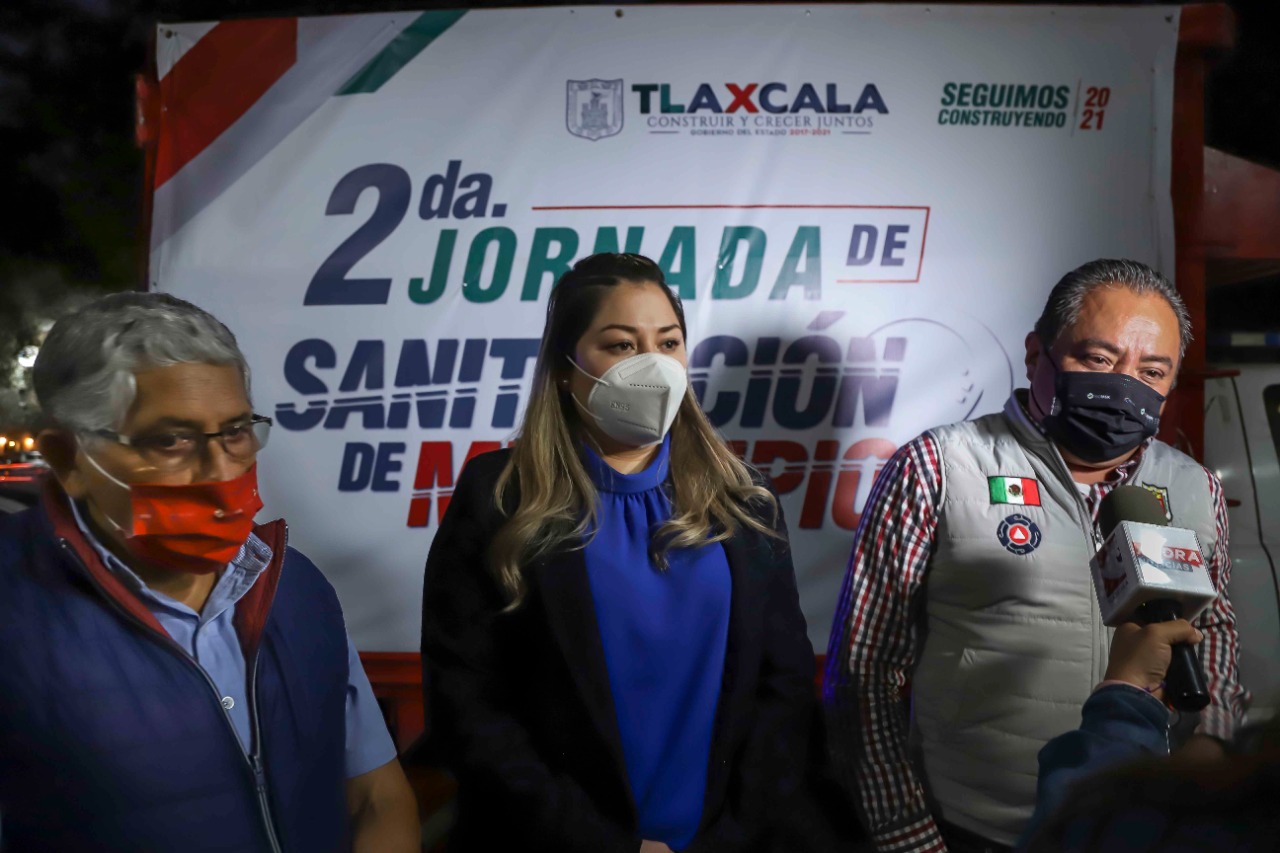 Foto: Cortesía Realizan Ayuntamiento de Tlaxcala y CEPC Segunda Jornada de Sanitización