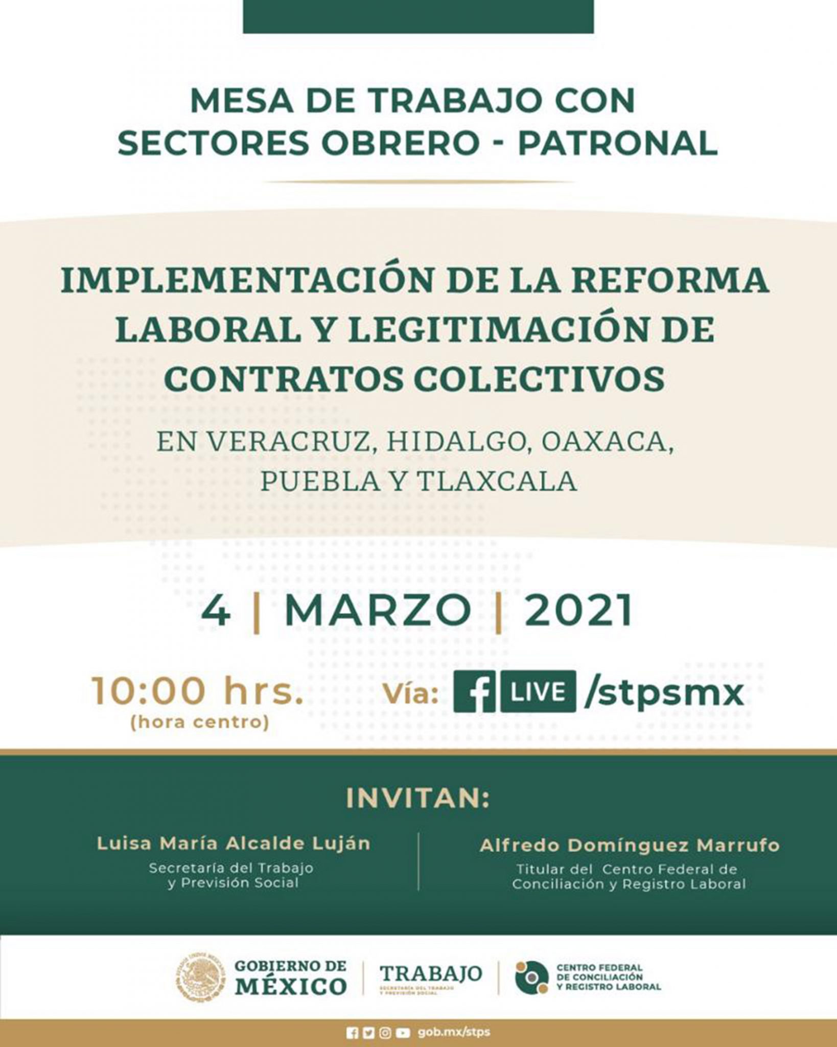 Foto: Cortesía Participará SEGOB Tlaxcala en mesa de trabajo sobre reforma laboral convocada por la STPS