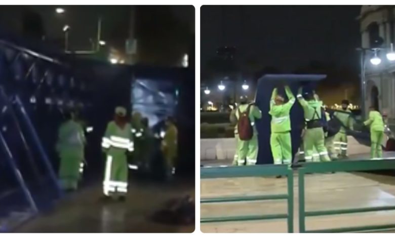 Foto: Cortesía CDMX blinda con vallas edificios y monumentos a 5 días de la marcha del 8M