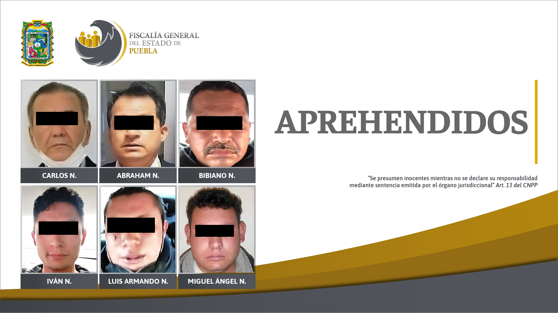 Foto: Cortesía Fiscalía de Puebla aprehendió a seis funcionarios por la evasión de un preso