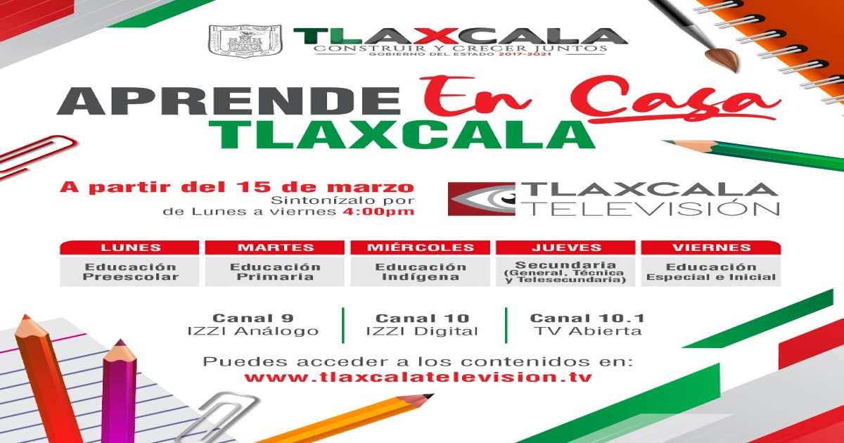 Foto: Cortesía “Aprende en Casa Tlaxcala” inicia el 15 de marzo