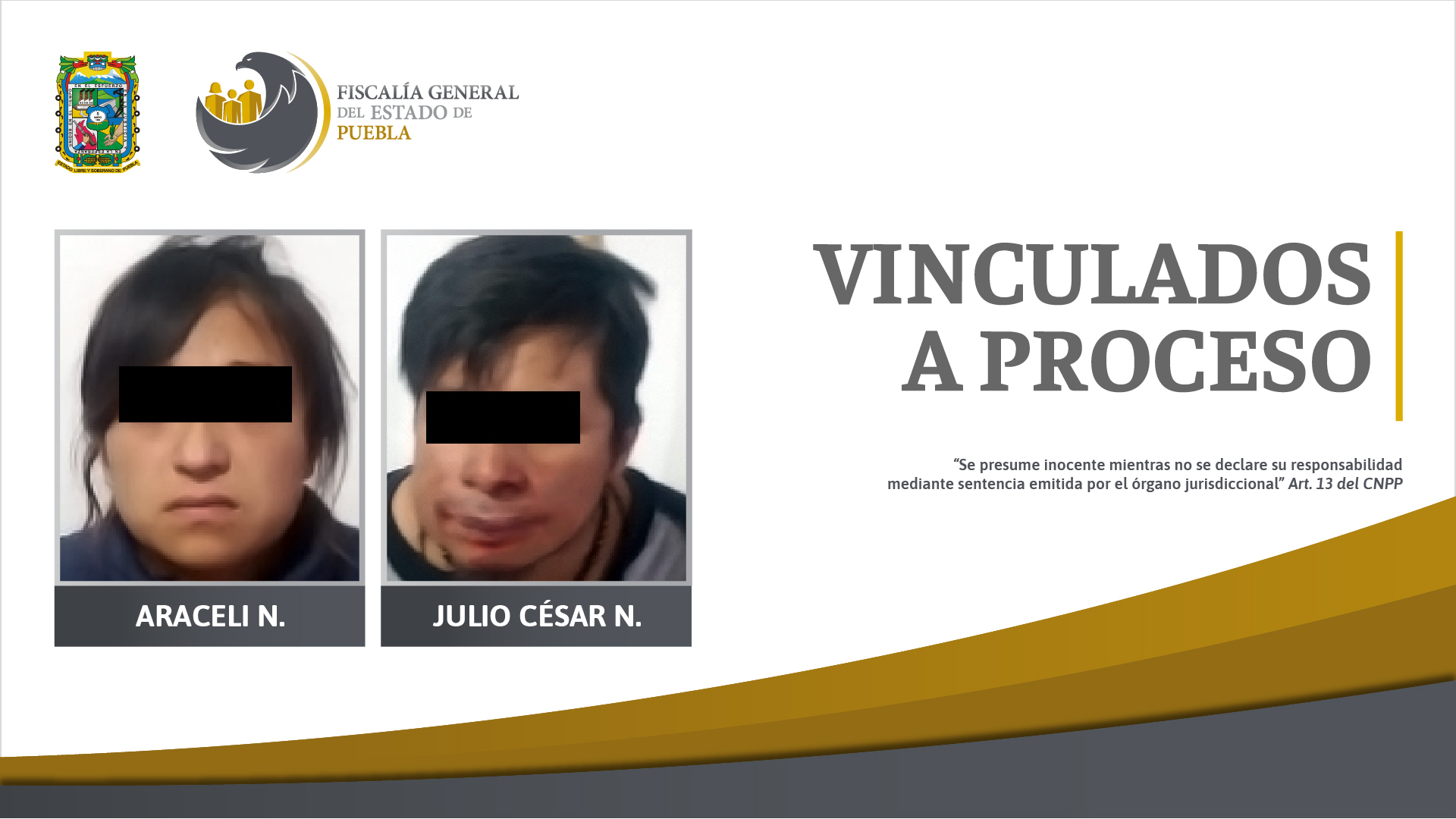 Foto: Cortesía Araceli N. y Julio César N. vinculados a proceso por robo de vehículo en Zacapoaxtla