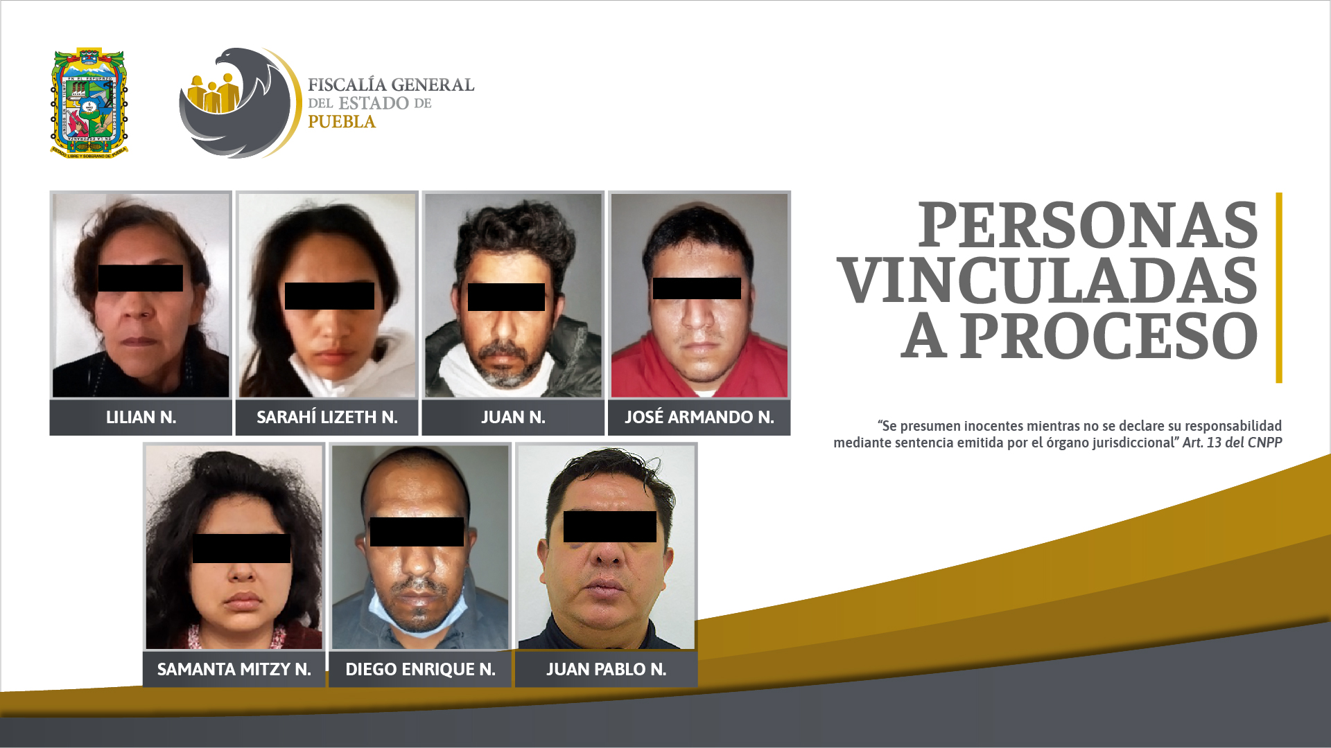 Foto: Cortesía Fiscalía detuvo a 4 presuntos secuestradores más de una célula, suman 7
