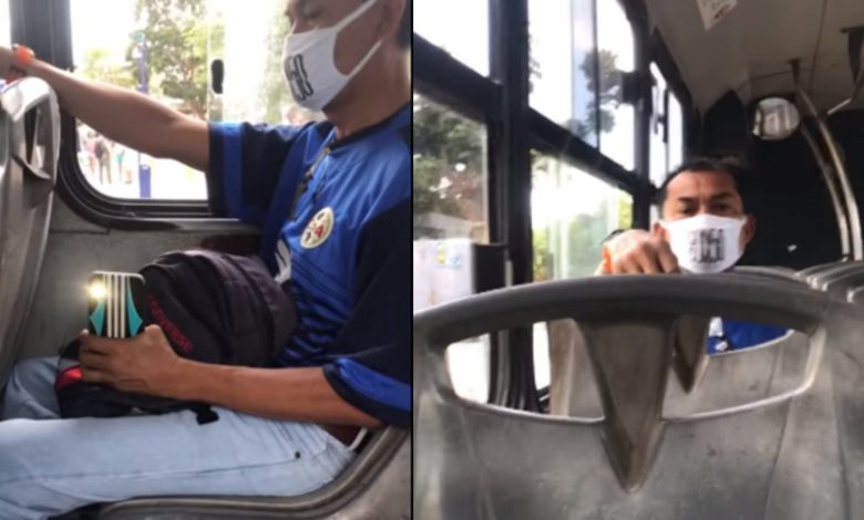 Foto: Cortesía "Me venia grabando las piernas " Mujer confronta a sujeto que la acosa en un autobús (Video)