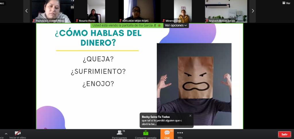Foto: Cortesía Desarrolla comuna de Tlaxcala taller virtual “Conecta con tu riqueza”