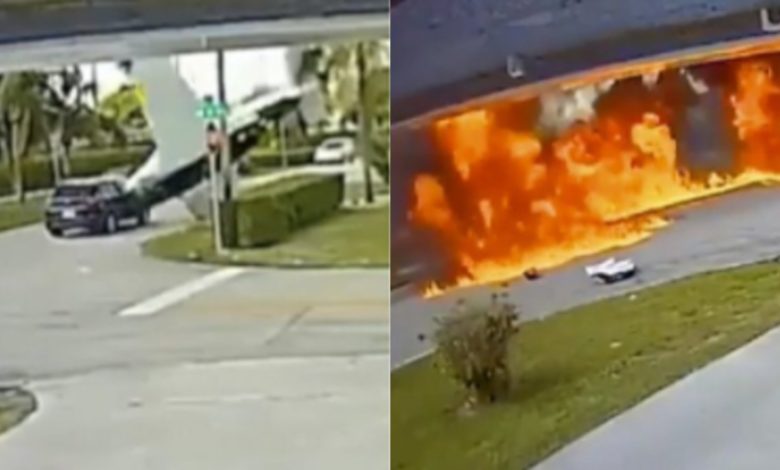 Foto: Cortesía Avioneta se desploma y choca contra un auto dejando un saldo de 3 muertos (Video)