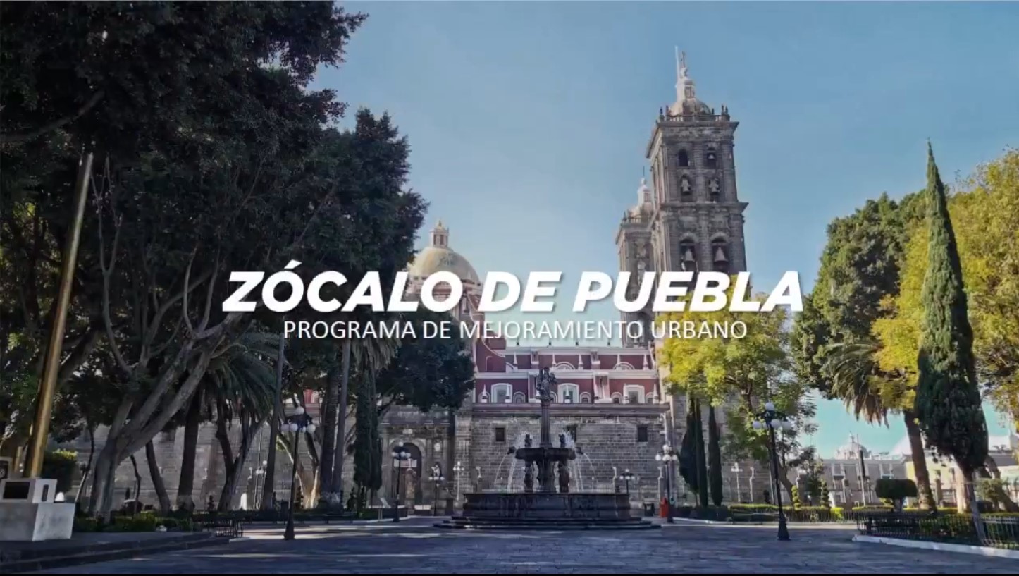 Foto: Cortesía 7 meses durarán obras de mantenimiento del Zócalo de Puebla