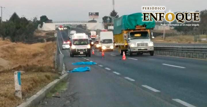 Foto: Marisol Oropeza Muere arrollado al intentar cruzar la Puebla-Orizaba, a la altura de Amozoc