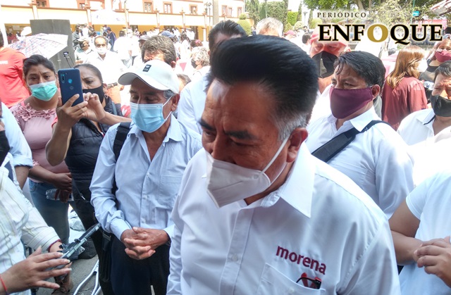 Foto: Omar Sánchez La encuesta de Morena no le favorecerá a Karina Pérez Popoca para la reelección: Adán Xicale