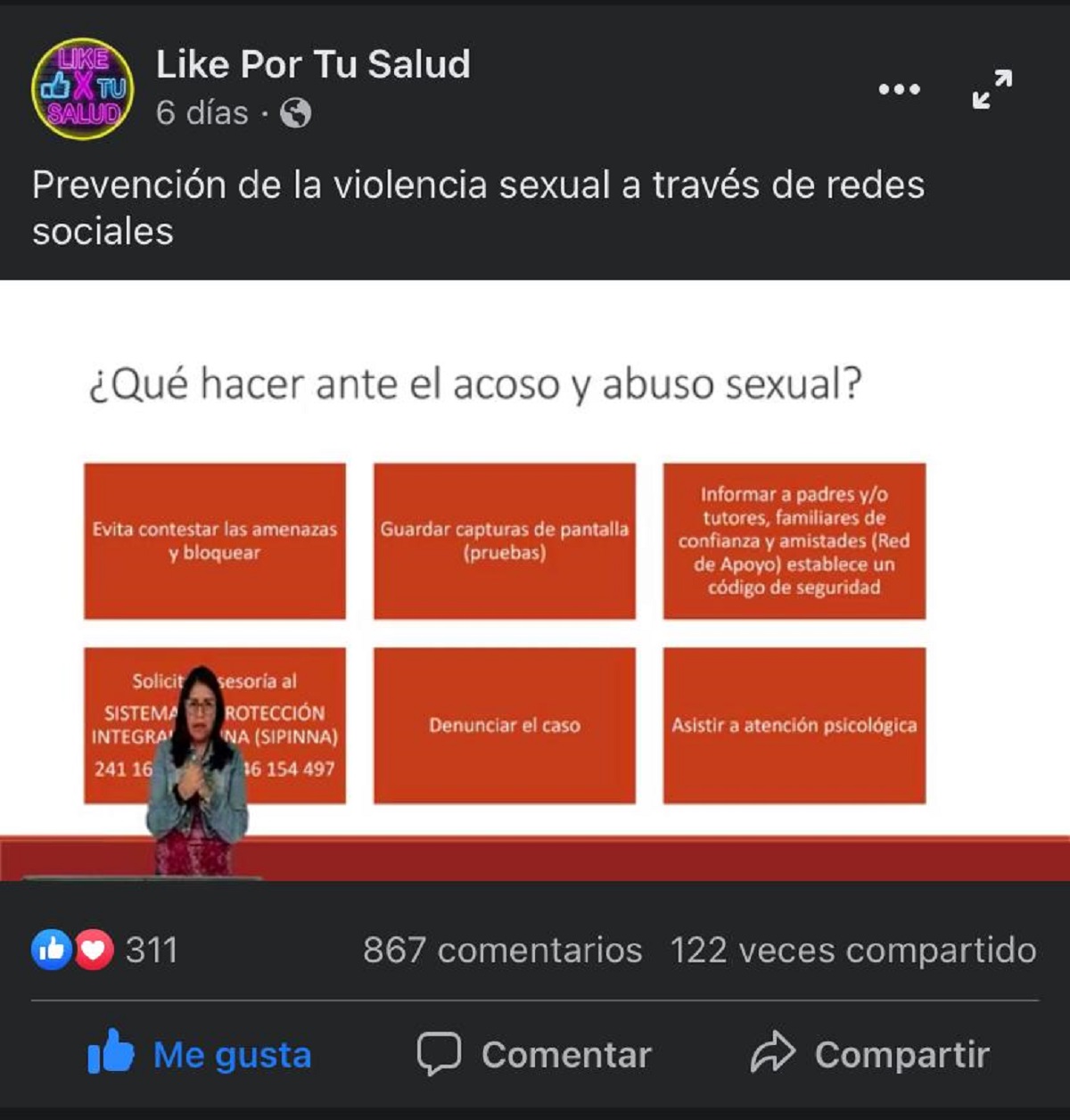 Foto: Cortesía Realiza SESA sesión virtual sobre prevención de la violencia sexual en redes sociales
