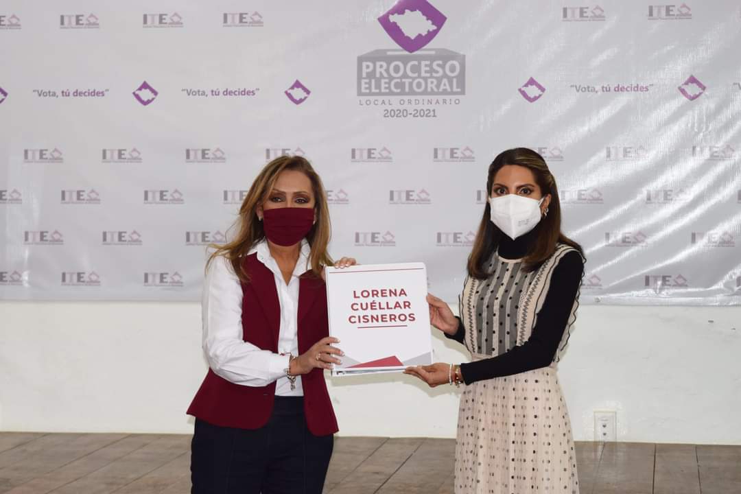 Foto: Cortesía Lorena Cuellar se registra como candidata a la gubernatura de Tlaxcala, la respalda su coalición