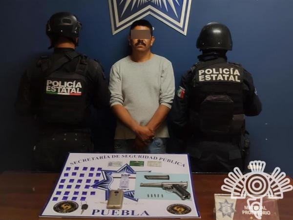 Foto: Cortesía Detienen a presunto vendedor de droga en Amozoc