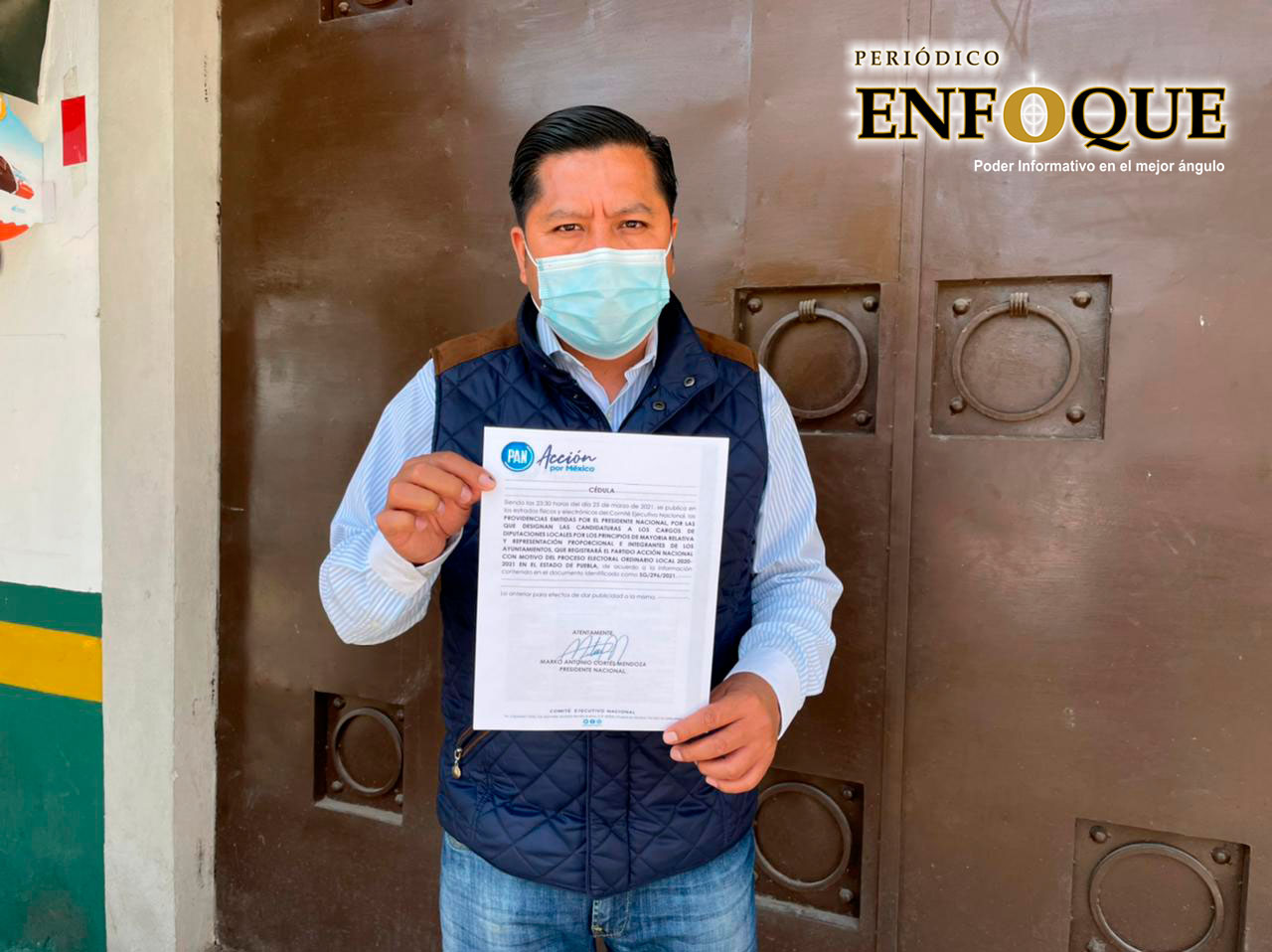 Ratifica CEN del PAN candidatura de Filomeno Sarmiento en Cuautlancingo