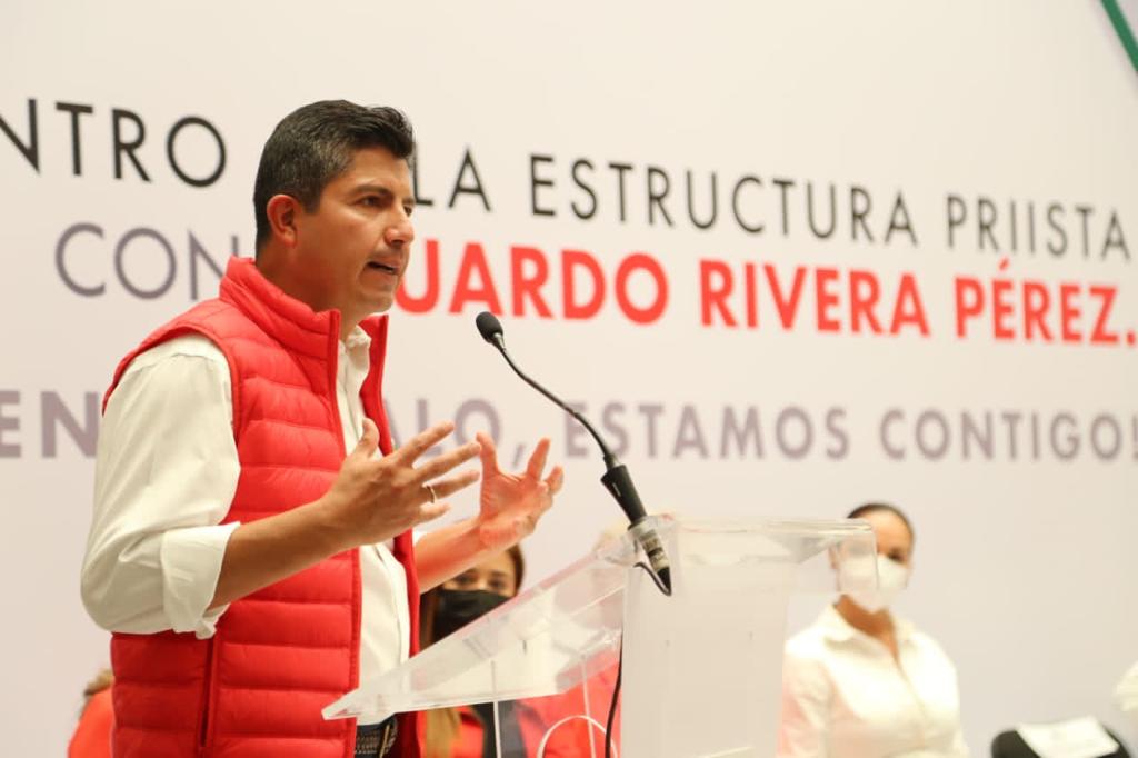 Foto: Cortesía PRI da respaldo a Eduardo Rivera en candidatura por la alcaldía de Puebla