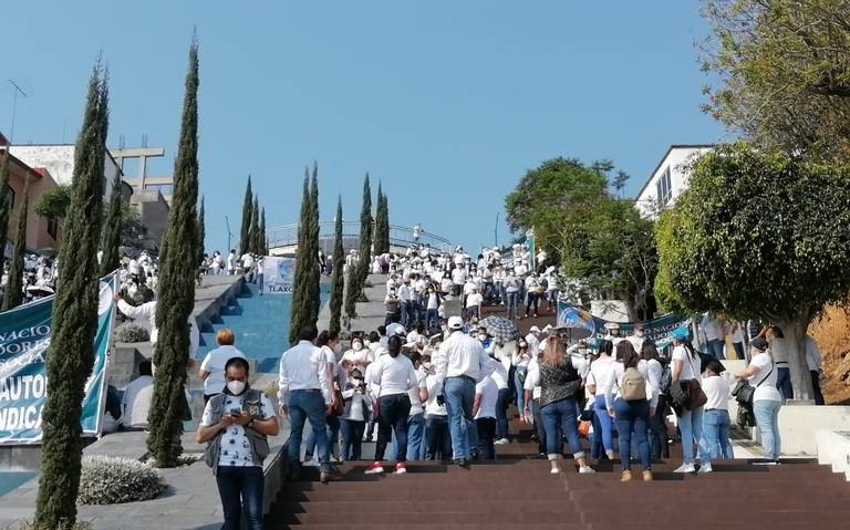 Por: Cortesía Marchan en Tlaxcala para mejorar las condiciones del trabajador