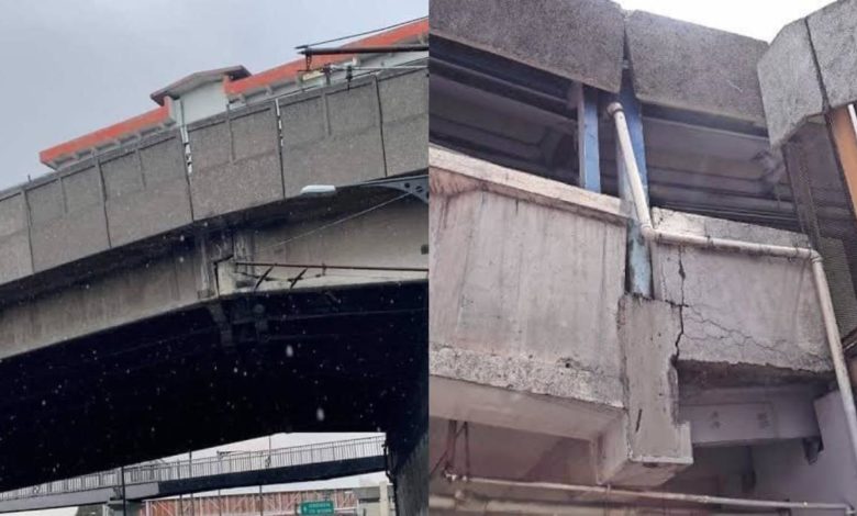Por: Cortesía No sólo es la Línea 12: Fotos en redes evidencian riesgo de otras estaciones del Metro CDMX