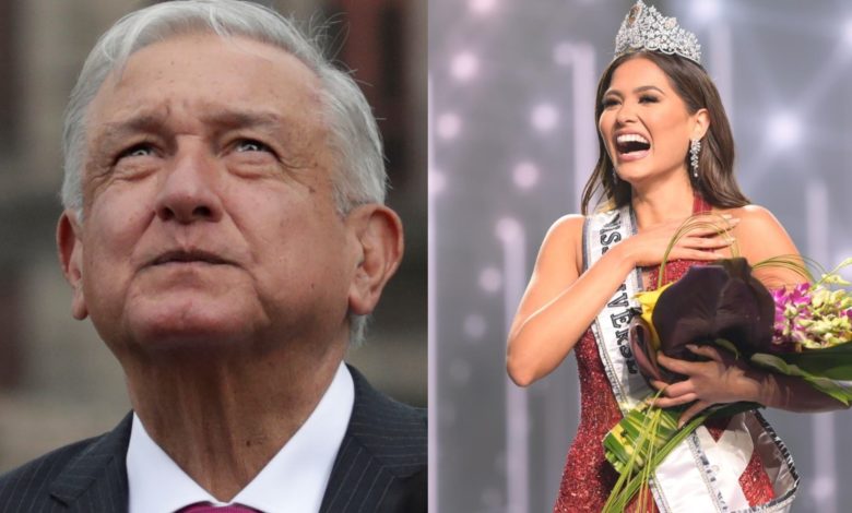 Por: Cortesía ”Es la más guapa”: AMLO felicita a Andrea Meza por ser la ganadora de Miss Universo
