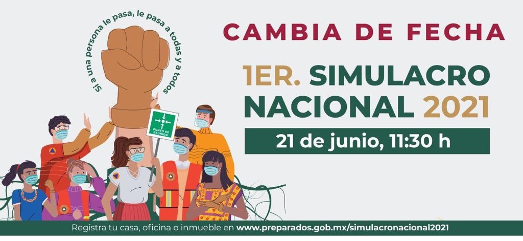 Por: Cortesía Reprograman primer simulacro nacional 2021: CEPC