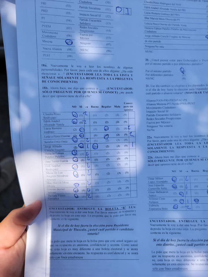 Nydia Cano denuncia que su nombre no está en la lista de candidatos en los sondeos que se realizan.